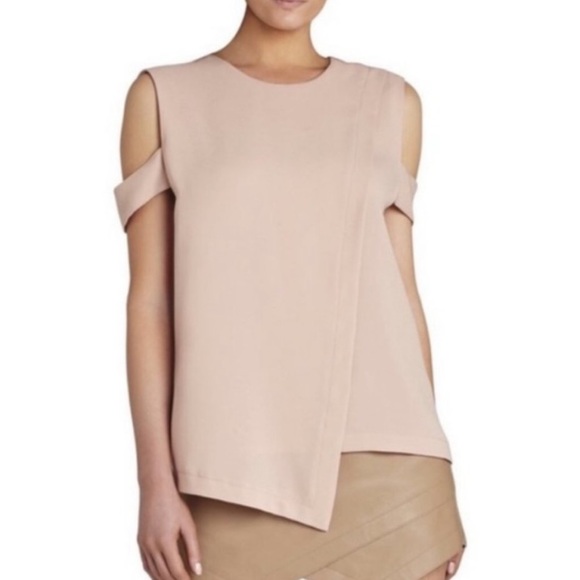 BCBGMaxAzria Bethy Asymmetrical White Top - Picture 2 of 7